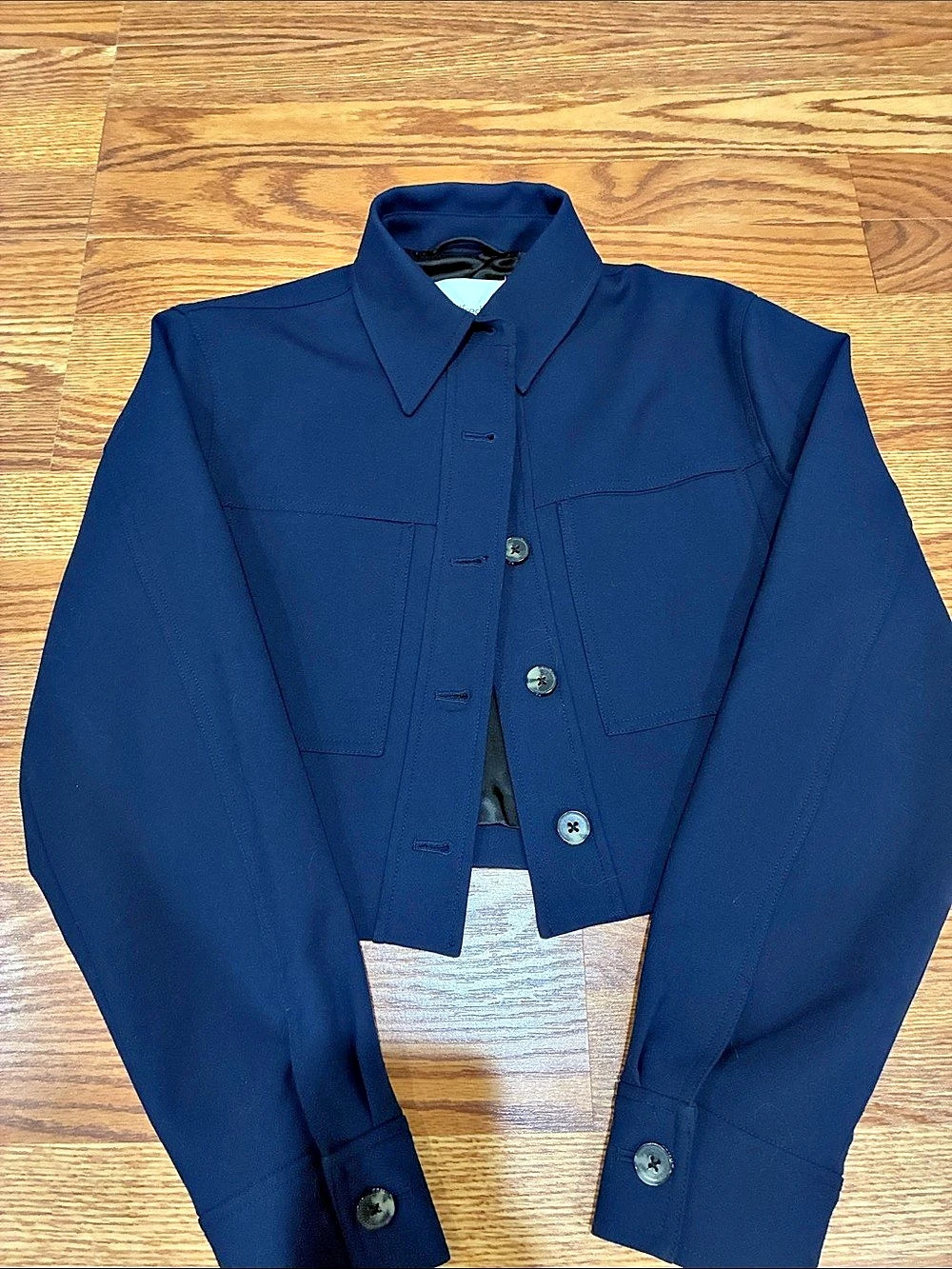 Aritzia Wilfred Cropped Jacket Blue